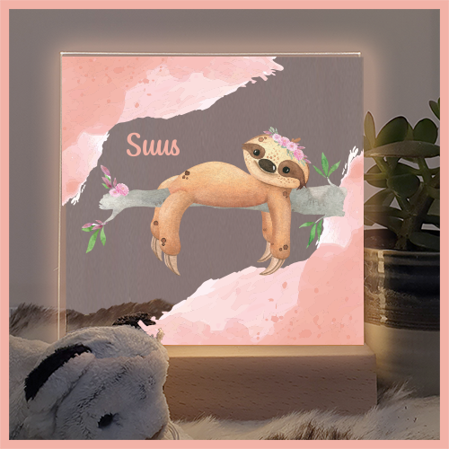 Luiaardje roze Suus