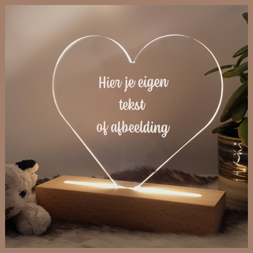 Lampje met eigen ontwerp hartje